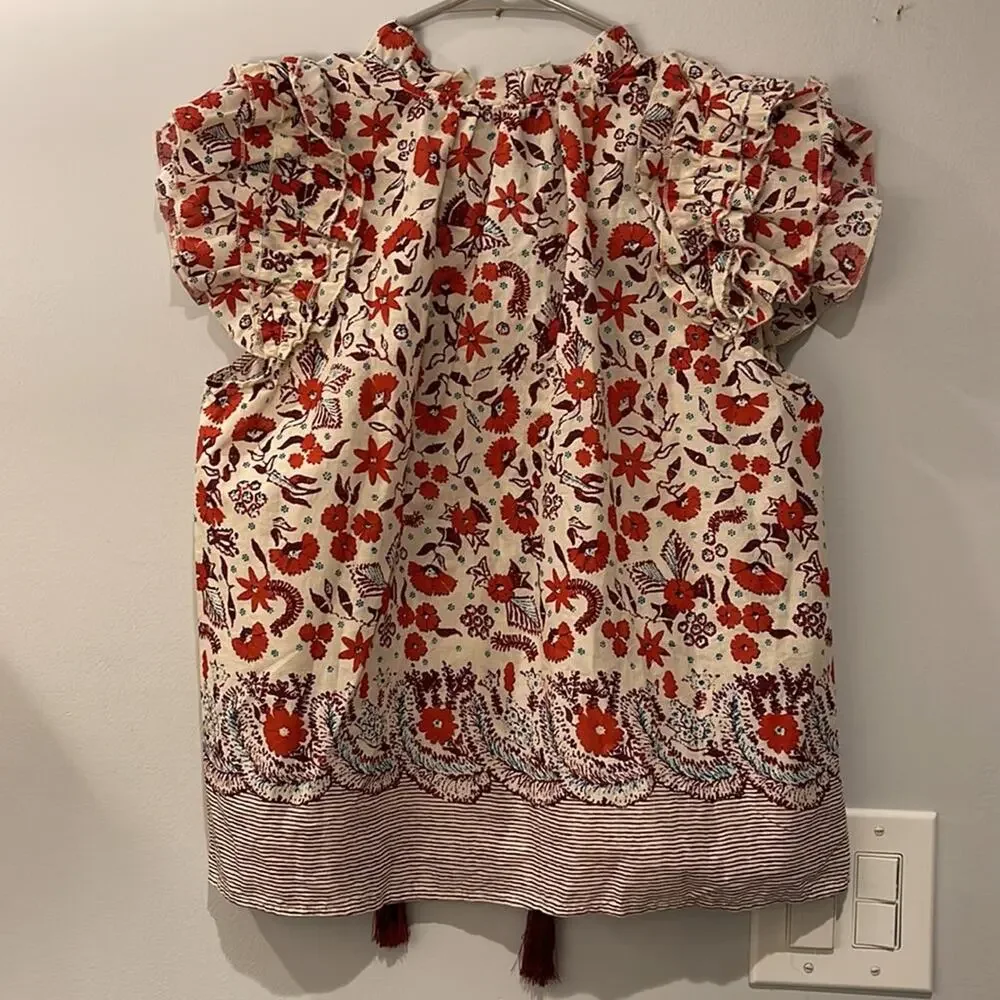 Aqua NWT Boho colorful Top, 100% Cotton